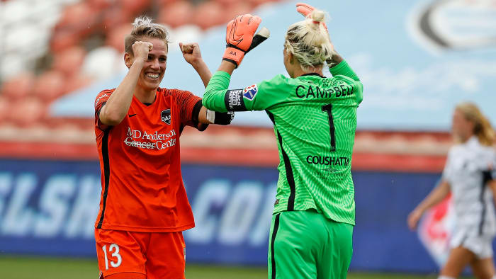 NWSL's Houston Dash celebrate